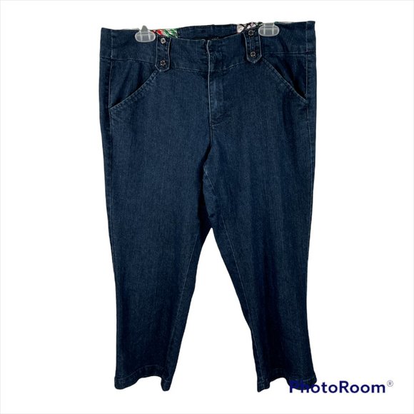 Preswick & Moore Women's Capri Cropped Denim jeans Petite Size 16P - Picture 1 of 5